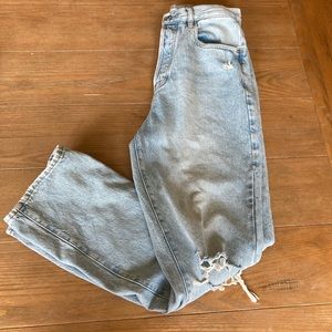 PacSun Eco Light Blue Distressed Dad Jeans